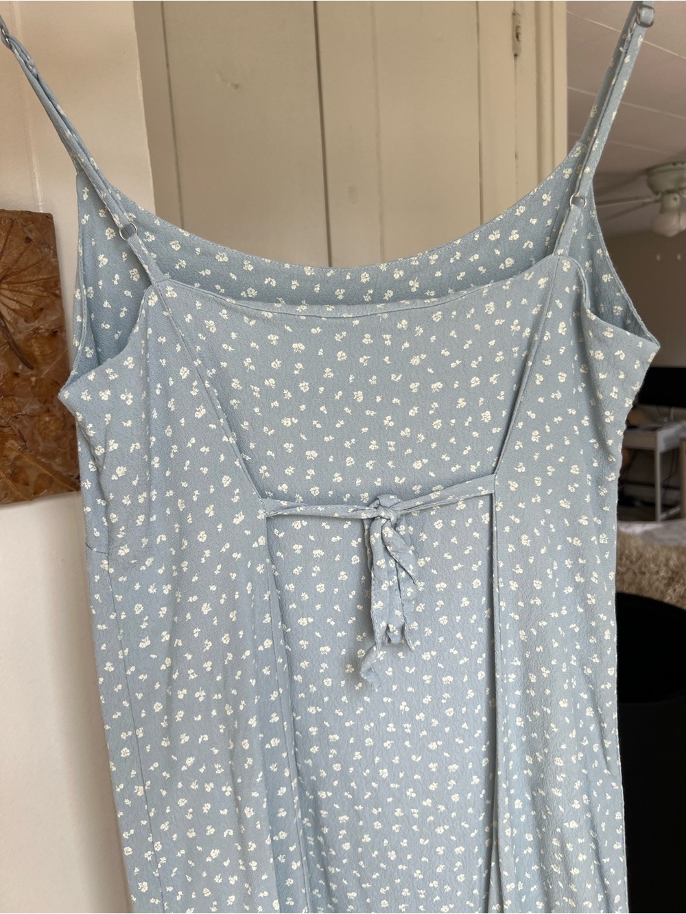 Brandy Melville Light Blue Floral Midi Dress